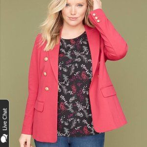 NWOT LANE BRYANT The Bryant Blazer Pink Gold 16